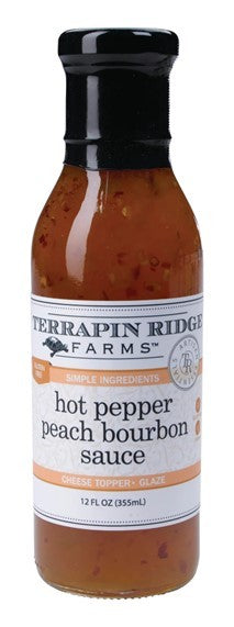 Hot Pepper Peach Bourbon Sauce 6/12oz