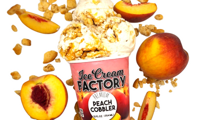 Peach Cobbler Ice Cream PINT 12/12oz