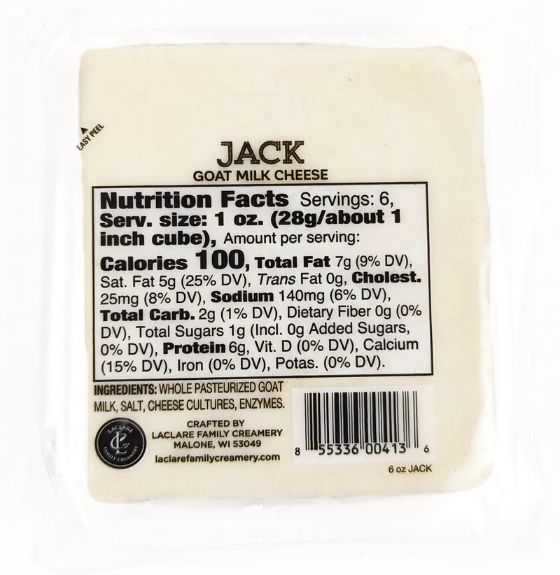 La Clare Goat Monterey Jack Retail Cuts 12/6oz