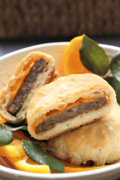 Biscuit Stuffed with Tennessee Sausage and Cheddar