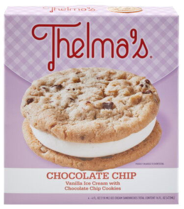 THELMAS Choc Chip Ice Cream Sandwich Mini6/4/4oz