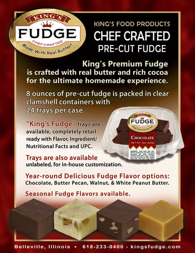 Kings Foods Butter Pecan Fudge 12/8oz