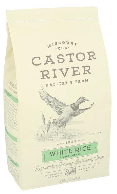 Castor River White Rice retail pack 6/32oz