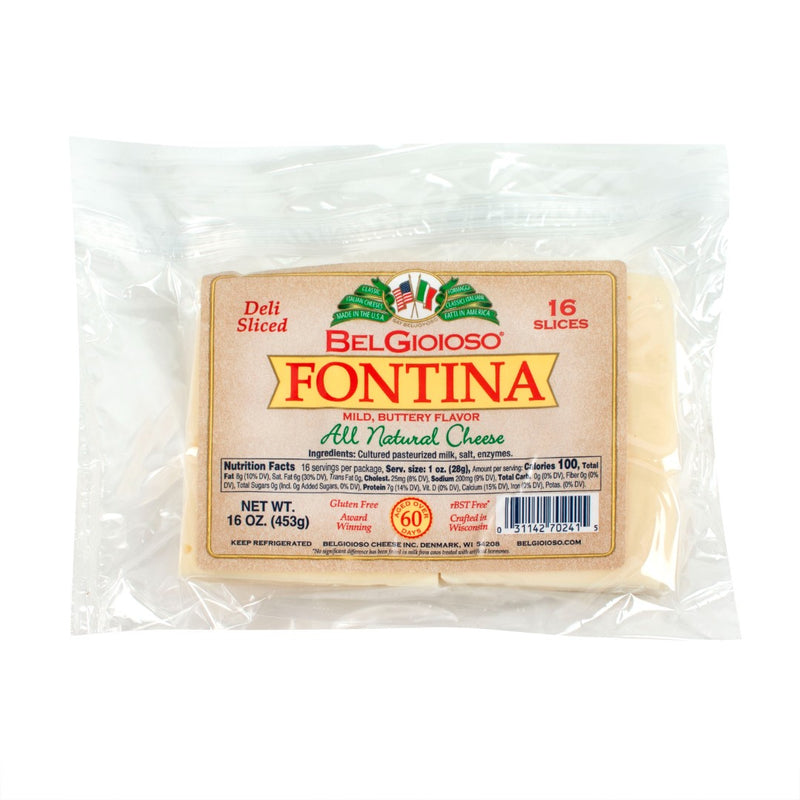Sliced Fontina 12/1lb