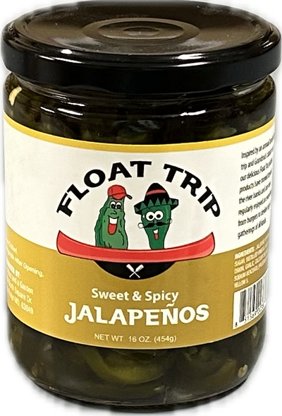 Float Trip Sweet & Spicy Candied Jalapenos 6/16oz