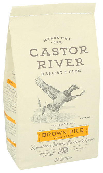 Castor River Brown Rice retail pack 6/32oz