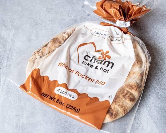 Cham Bakery Wheat Pita 12/8oz