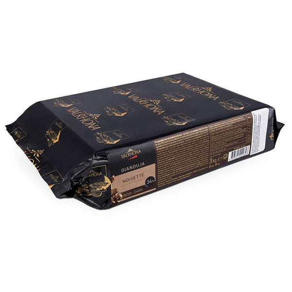 34% Gianduja Hazelnut Dark Block 5/3k