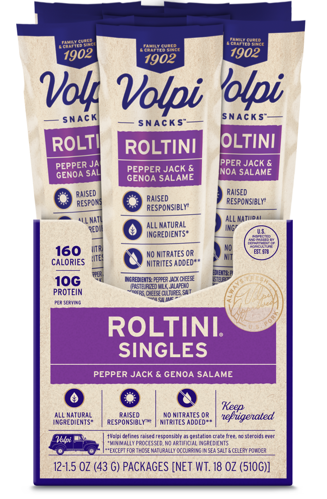 Volpi Roltini w/Pepper Jack and Genoa 2/12-1.5oz