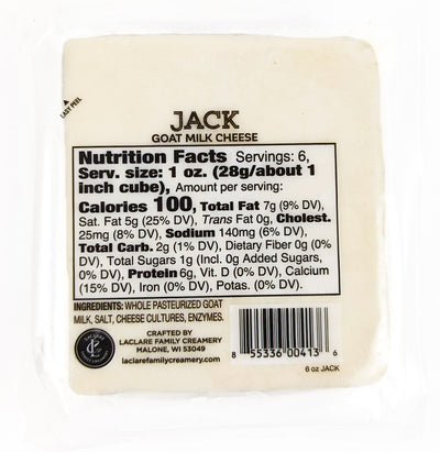 La Clare Goat Monterey Jack Retail Cuts 12/6oz