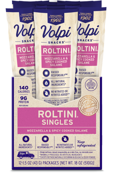 Volpi Roltini w/Mozz & Spicy Salami 2/12-1.5oz