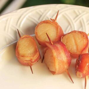 Fox River Dairy Kabobs scallops wrapped in bacon